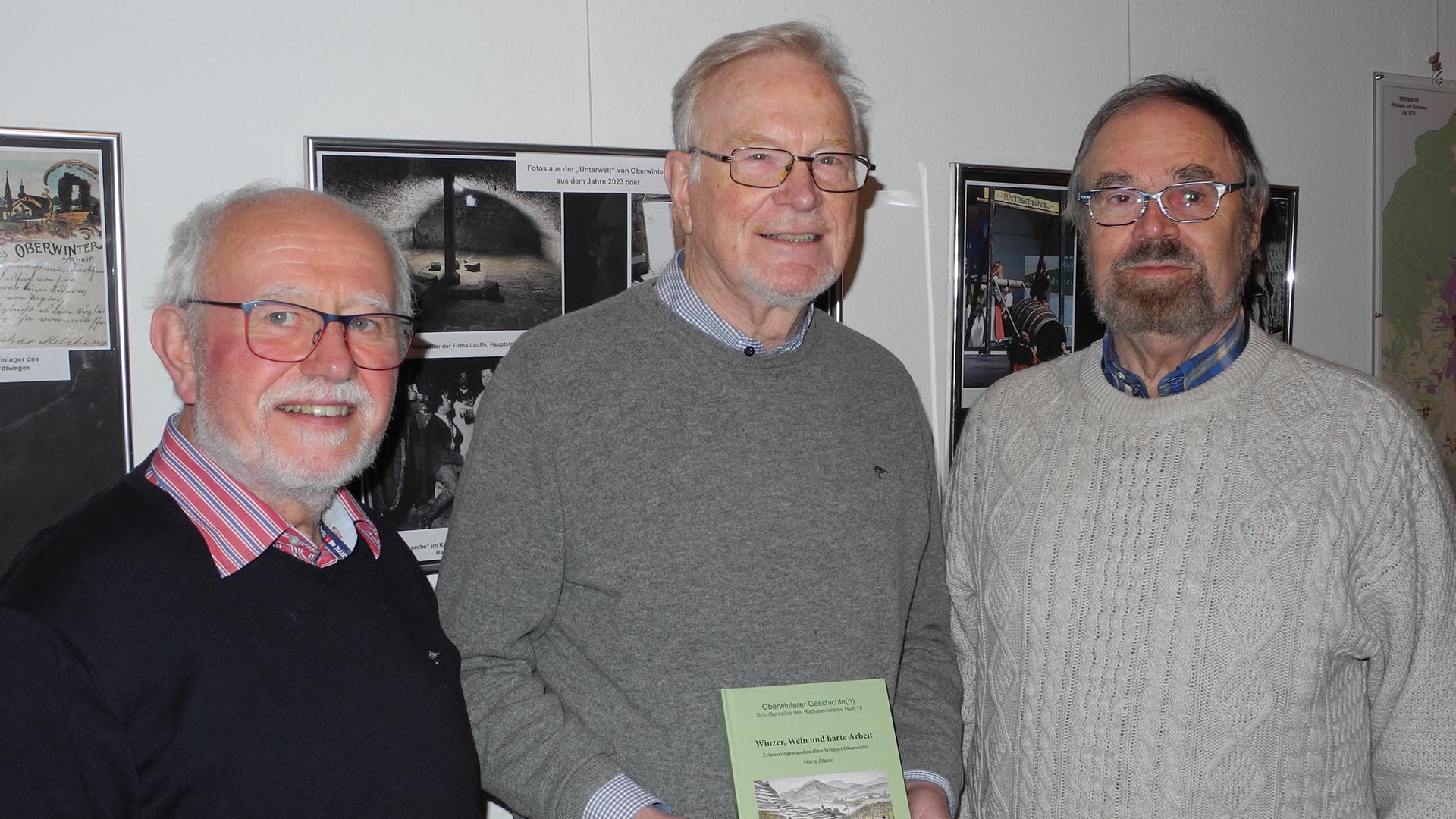 Hans Metternich, Hans Atzler und Heinz Wilms vom Rathausverein Oberwinter