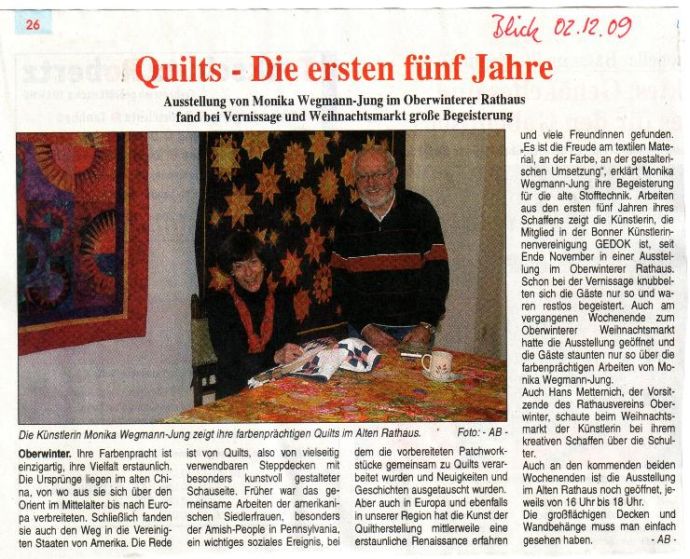 Quilts - die ersten fünf Jahre