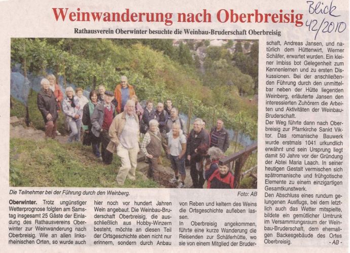 Weinwanderung nach Oberbreisig