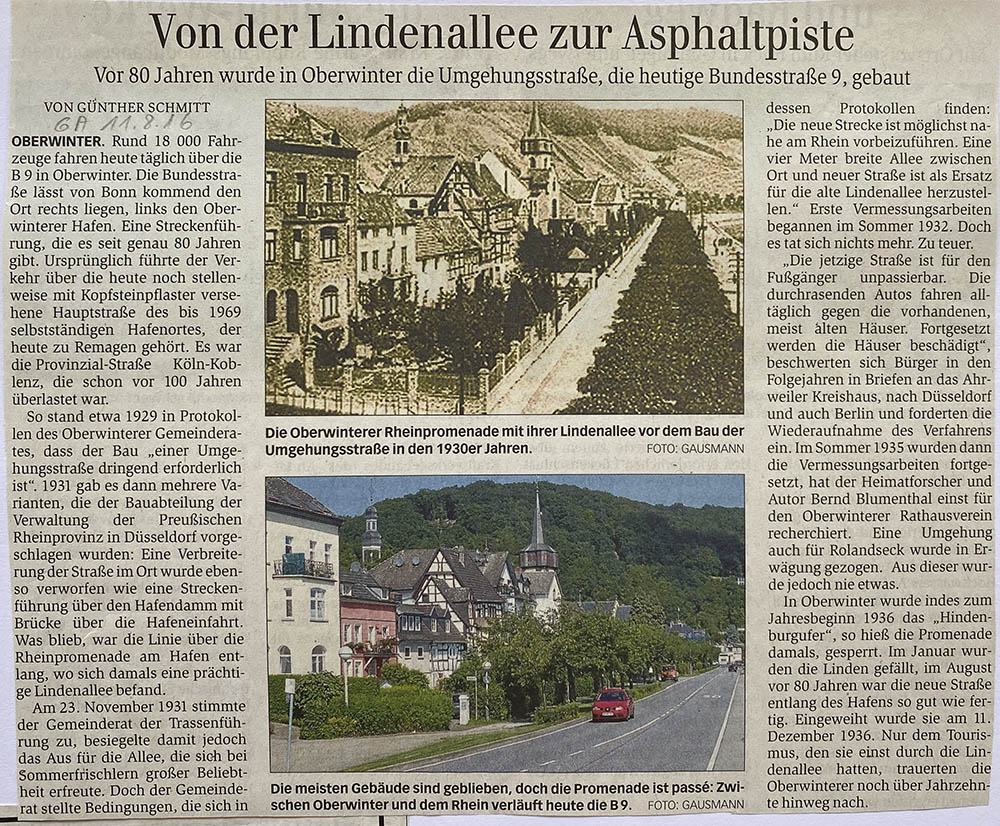 Von der Lindenallee zur Asphaltpiste