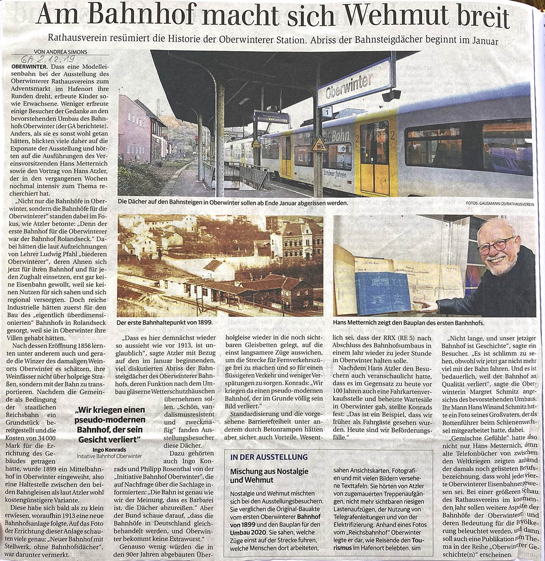 Am Bahnhof macht sich Wehmut breit