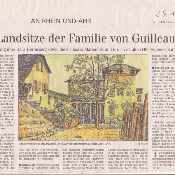 Die Landsitze der Familie von Guilleaume