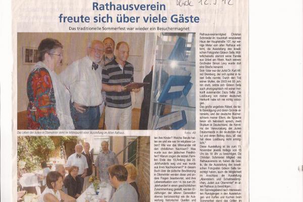 Rathausverein freute sich über viele Gäste