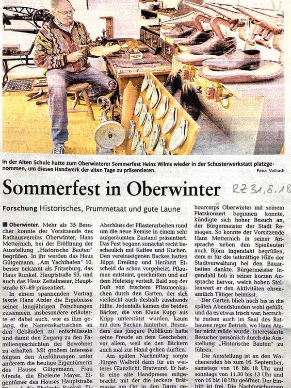 Sommerfest in Oberwinter