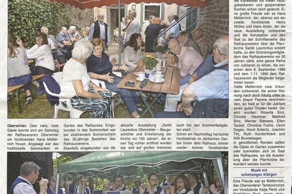 Sommerfest und Jubiläum mit vielen Gästen